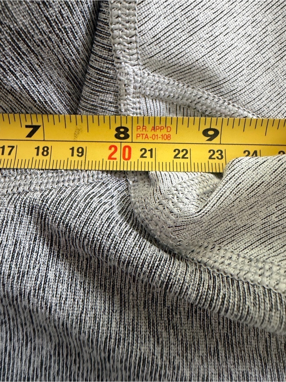 Outdoor Voices Two Tone 7/8 Leggings Dove Ash Gray Colorblock XS Gym Yoga - Picture 8 of 9